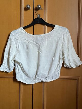 Blusa blanca Pull&Bear talla S