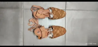 Zapatillas esparto cuña atadas