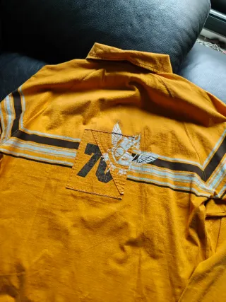 Polo manga larga Quiksilver Y2K XXL mostaza