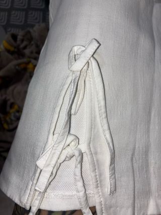 Falda blanca tipo lino XS