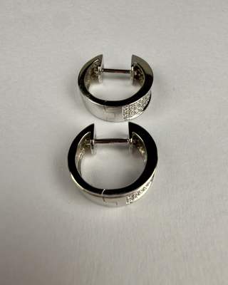 Pendientes Oro Blanco 18k Diamantes