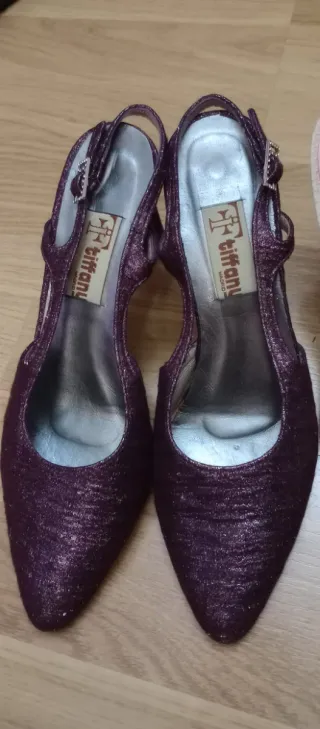 Zapatos Tiffany Mujer Beige y Morado