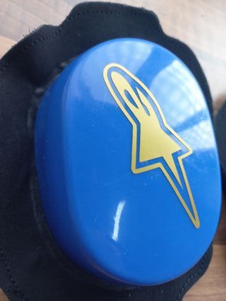 Deslizaderas moto para mono de cuero Azules