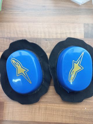 Deslizaderas moto para mono de cuero Azules