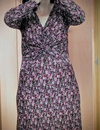 Vestido Cortefiel estampado floral M/40 nuevo