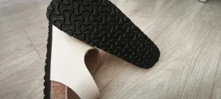 Sandalias Birkenstock Blancas Hebillas Doradas