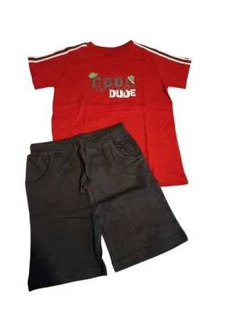 Conjunto camiseta y pantalón corto niño
