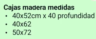 Cajas de fruta, madera,fuertes, diferentes medidas