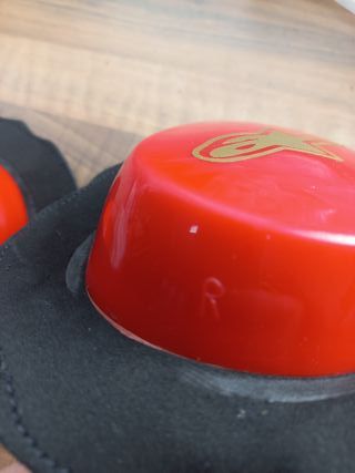 Deslizaderas moto para mono de cuero rojas