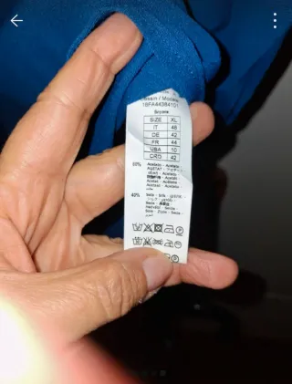 Camicia seta blu elettrico