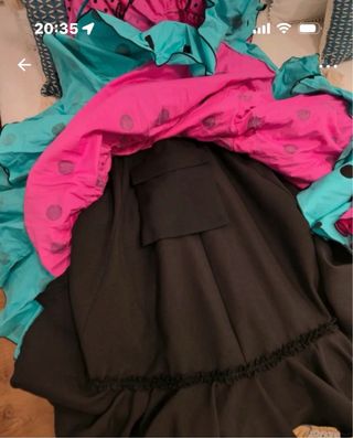 Traje Flamenca Volantes Lunares Talla 40