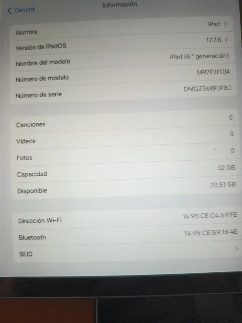 Apple iPad 6ª Gen Plata afbeelding 4