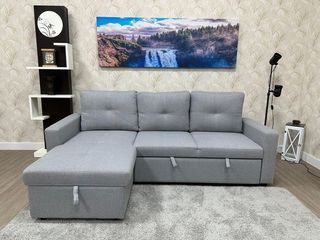 Sofá Cama Chaiselongue Gris Con Arcon NUEVO