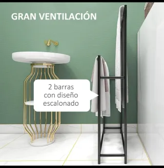 Toallero de metal negro