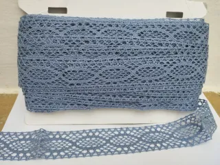 Entredós de encaje azul pavo