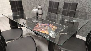 Mesa de cristal templado + 6 sillas * NUEVO
