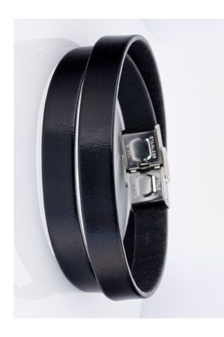 Pulsera Marea Cuero Doble Acero