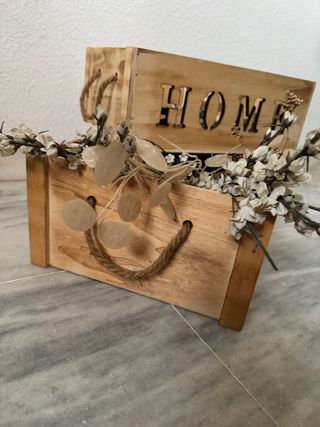 Conjunto de 2 Cajas HOME Madera
