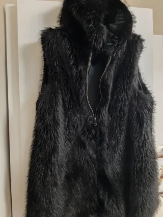 Gilet pelliccia sintetica nero