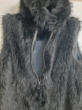 Gilet pelliccia sintetica nero