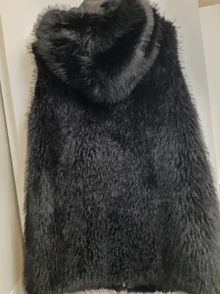 Gilet pelliccia sintetica nero