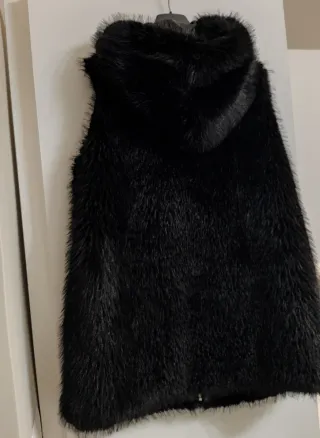 Gilet pelliccia sintetica nero