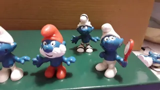 Lotto di Antiche Figure di Puffi da Collezione