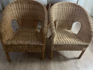 Sillas de mimbre para niños