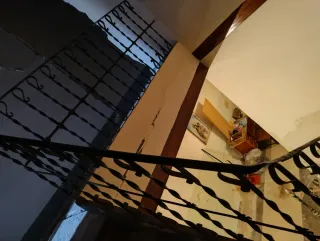 Barandilla de hierro forjado antigua