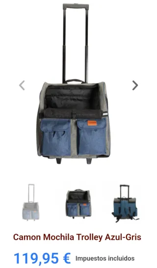 Mochila Trolley Camon Azul-Gris