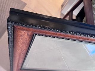 Espejo Grande Biselado Madera