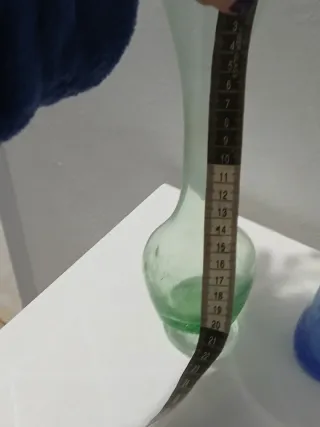 Set 2 Vasi Murano Vetro Blu Verde