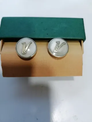 Gemelos Asta de Toro Inicial V Oro y Plata