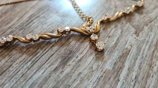 Collana vintage Adrian Buckley Pavé dorata