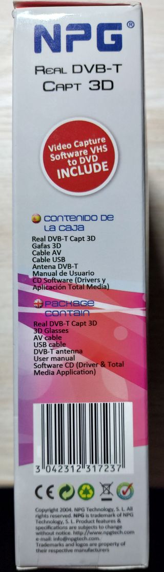 Capturadora de Video NPG DVB-T 3D HDTV