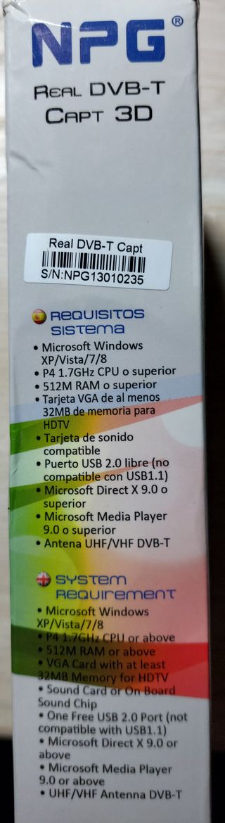 Capturadora de Video NPG DVB-T 3D HDTV