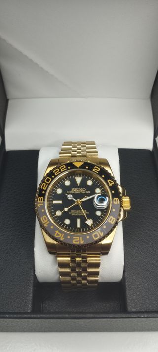 Reloj Seiko Mod GMT-Master II Bruce Wayne Dorado