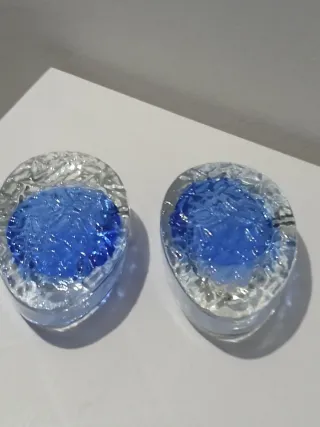 Coppia posaceneri vintage Murano blu