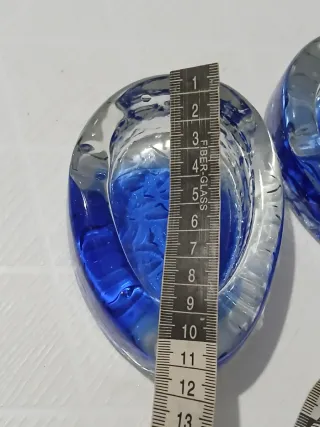 Coppia posaceneri vintage Murano blu