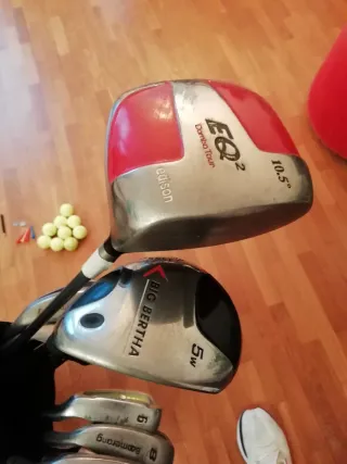 Bolsa y palos de golf