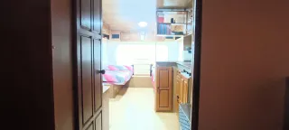 Caravana+ Avance+ caseta cocina  camping la Sureda