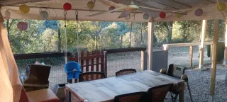 Caravana+ Avance+ caseta cocina  camping la Sureda