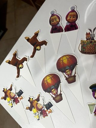 Set 12 Cake Topper Masha e Orso