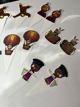 Set 12 Cake Topper Masha e Orso