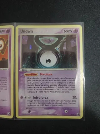 Carte Pokemon Unown holo leggere descrizione