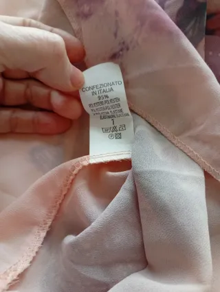 Blusa rosa estampada manga larga Talla S