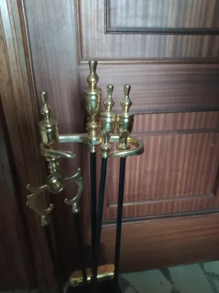 Juego de útiles de chimenea de lujo