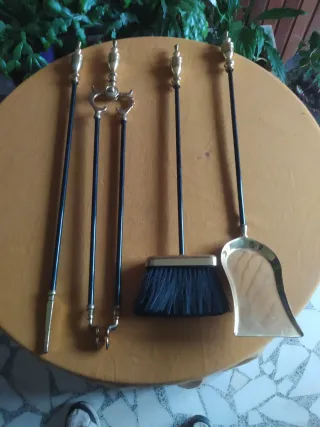 Juego de útiles de chimenea de lujo