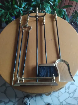 Juego de útiles de chimenea de lujo