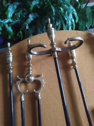 Juego de útiles de chimenea de lujo